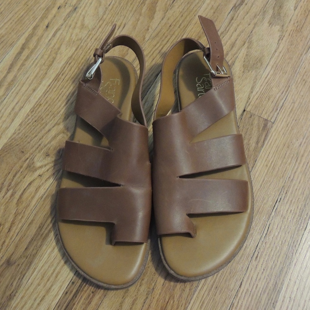 Franco Sarto Brown Leather Sandals 8.5